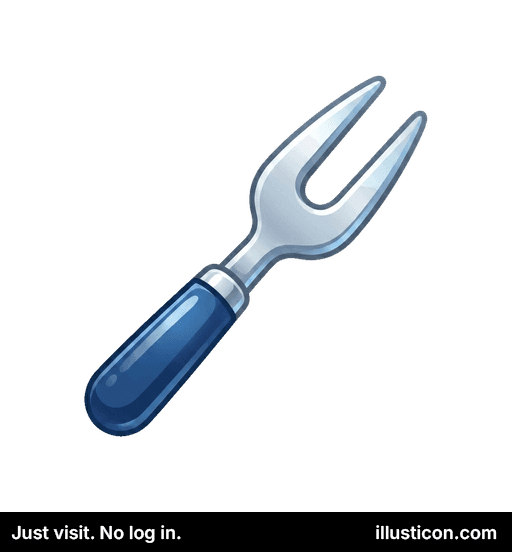 Servoforko kun Blua Tenilo