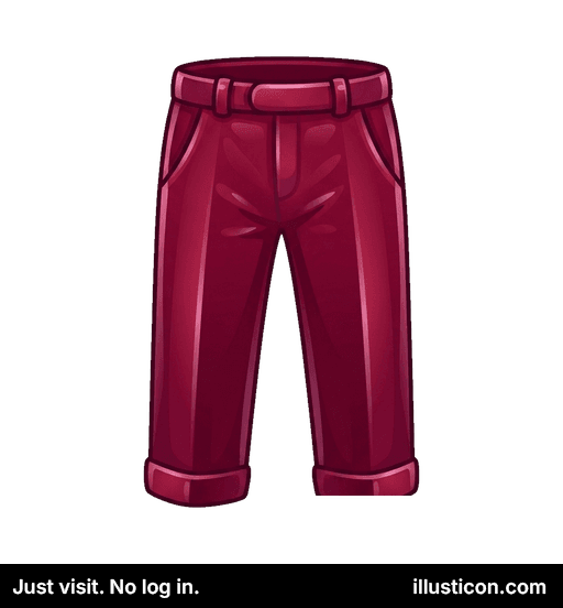 Shiny Burgundy Cuffed Trousers