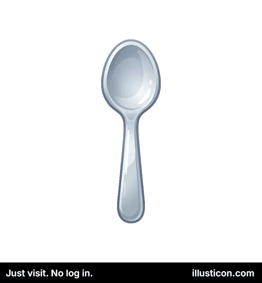 Cuchara de Comida de Metal Brillante