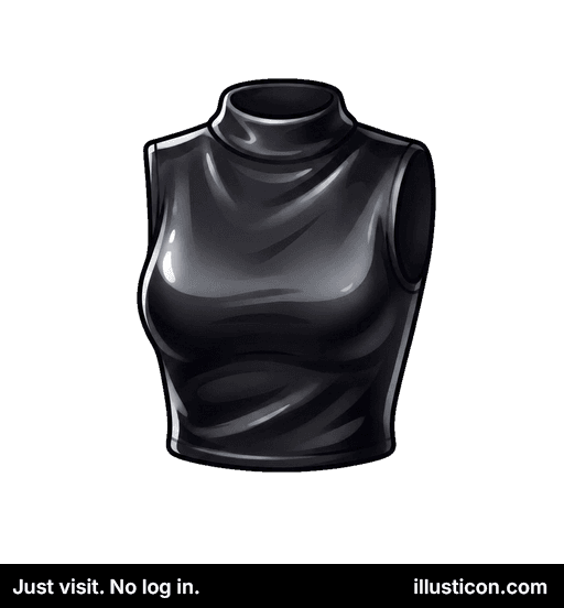 Sleek Black Turtleneck Crop