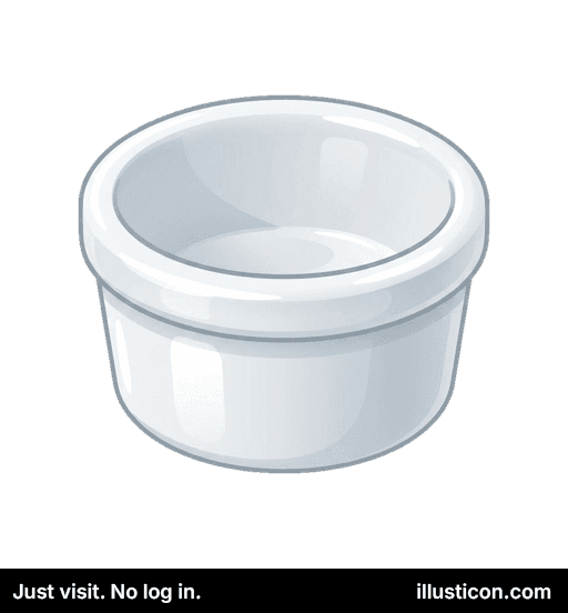 Pequeño Cuenco de Ramekin de Cerámica Blanca