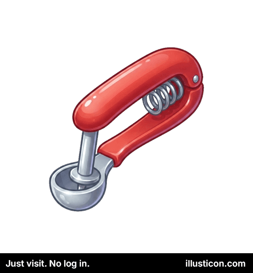 スプリング式アイスクリームスクープ