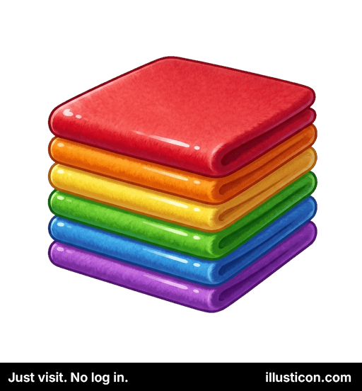 Pila de Tela Doblada Arcoíris