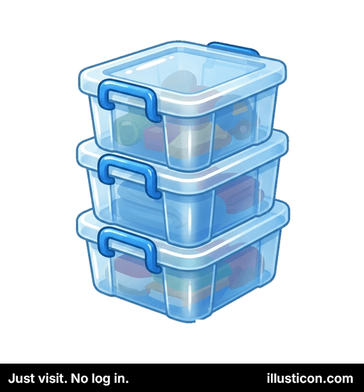 Cajas de Almacenamiento Transparentes Apiladas