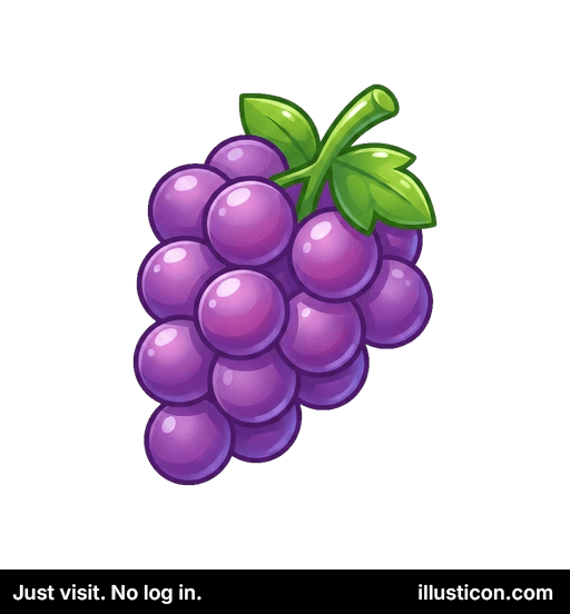 Sweet Purple Grapes Bunch