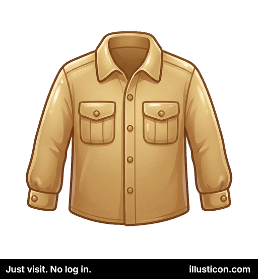 Tan Button-Up Collared Shirt