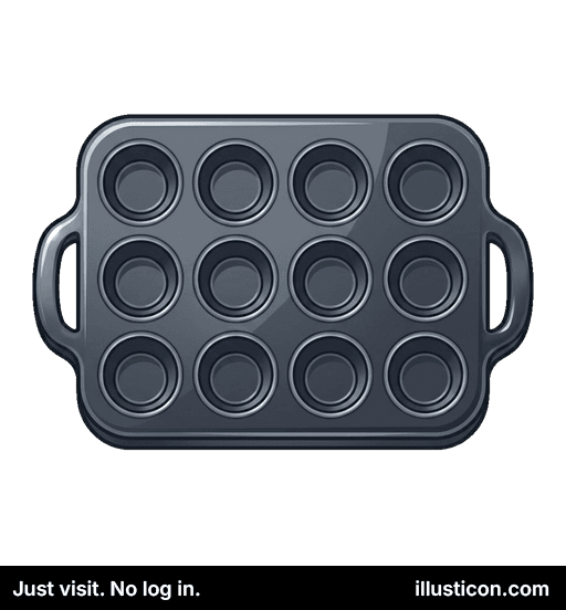 Twelve Cup Muffin Baking Pan