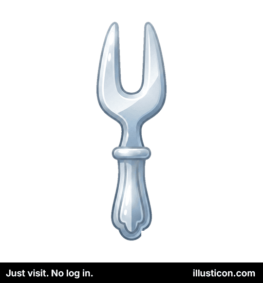 Nĩa Bạc Phục Vụ Hai Ngạnh