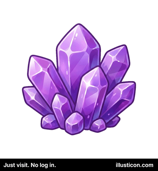 Cụm Tinh Thể Tím Rực Rỡ