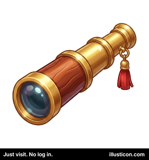 ヴィンテージの黄金の望遠鏡