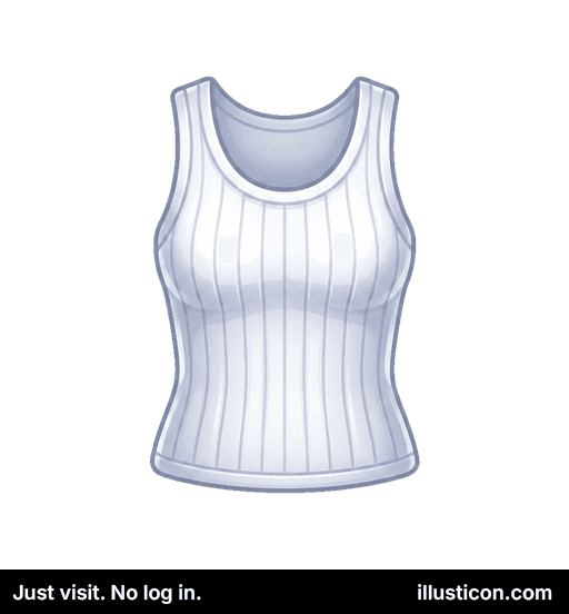 白いリブタンクトップ