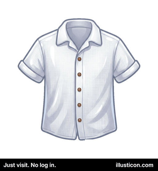 White Short-Sleeve Button-Up Shirt