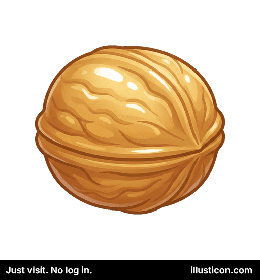 Whole Walnut Nut Icon